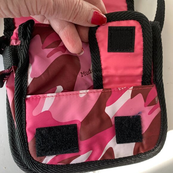 MUDD VINTAGE 90s HAND PINK CAMO CROSSBODY BAG PURSE Y2K LIMITED EDITION NYLON - Picture 6 of 13